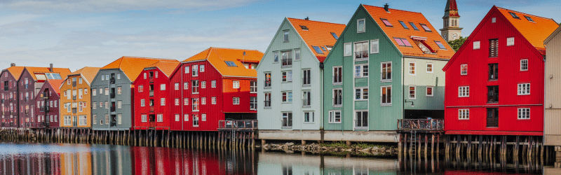 Casas de colores en Noruega